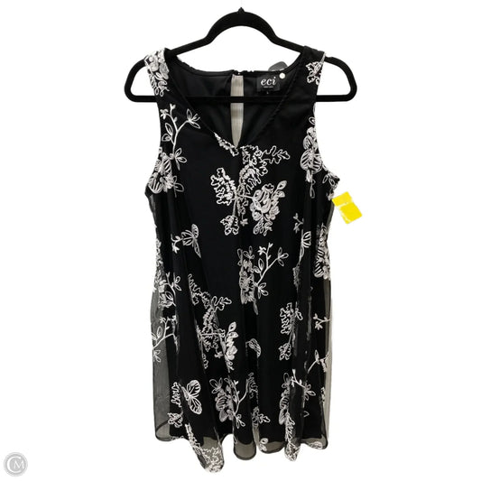 Dress Casual Short By Eci In Black & White, Size: L
