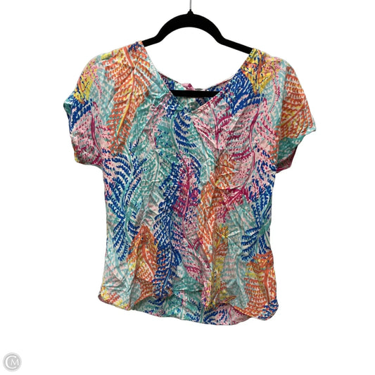 Top Short Sleeve Designer By Lilly Pulitzer In Multi-colored, Size: S