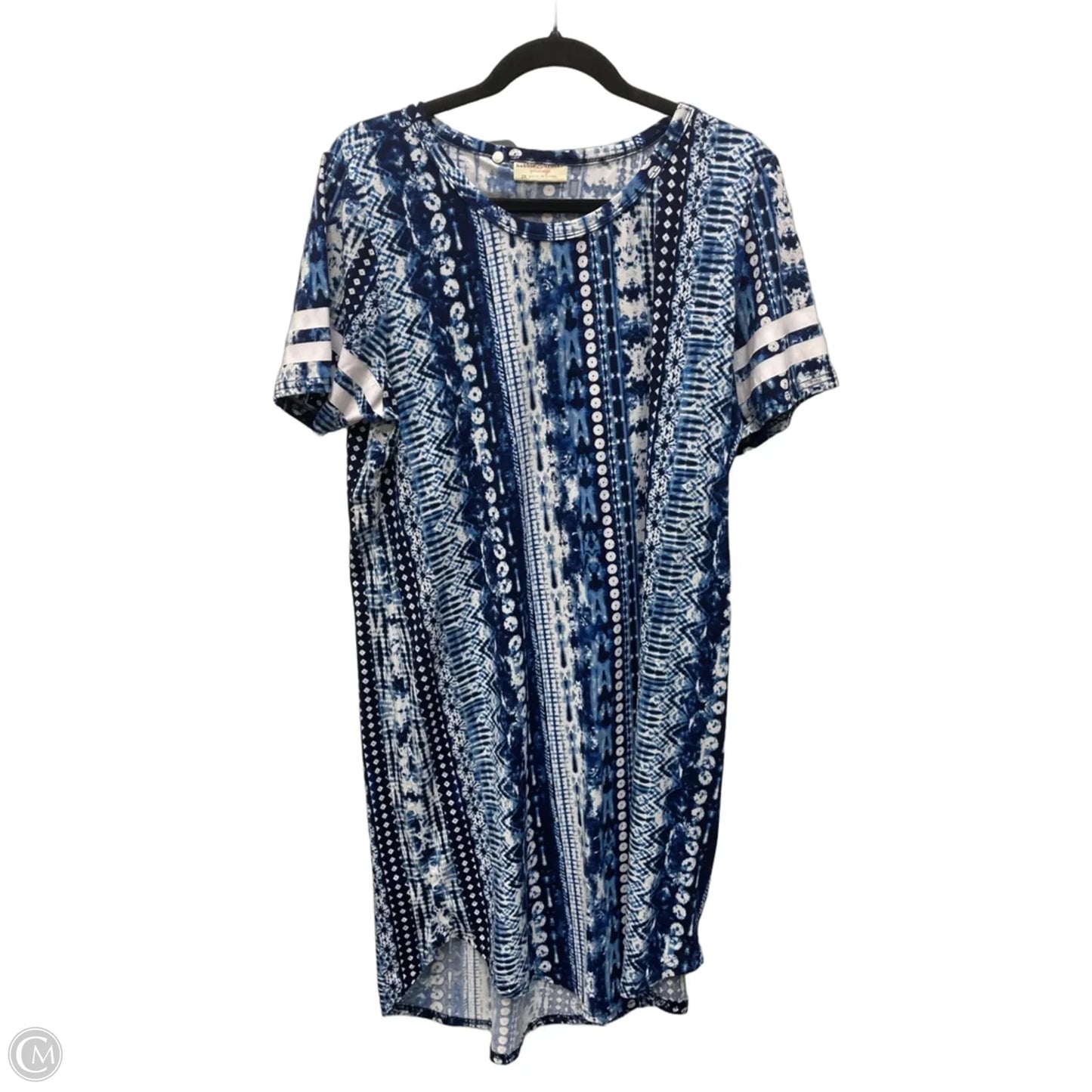 Dress Casual Short By Bobbie Brooks In Tie Dye Print, Size: 1x