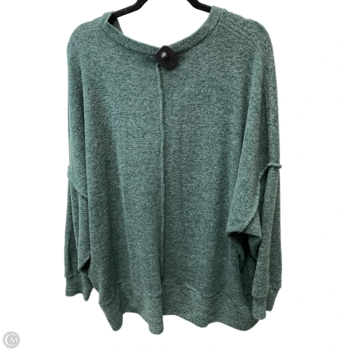 Top Long Sleeve By Zenana Outfitters In Green, Size: 1x