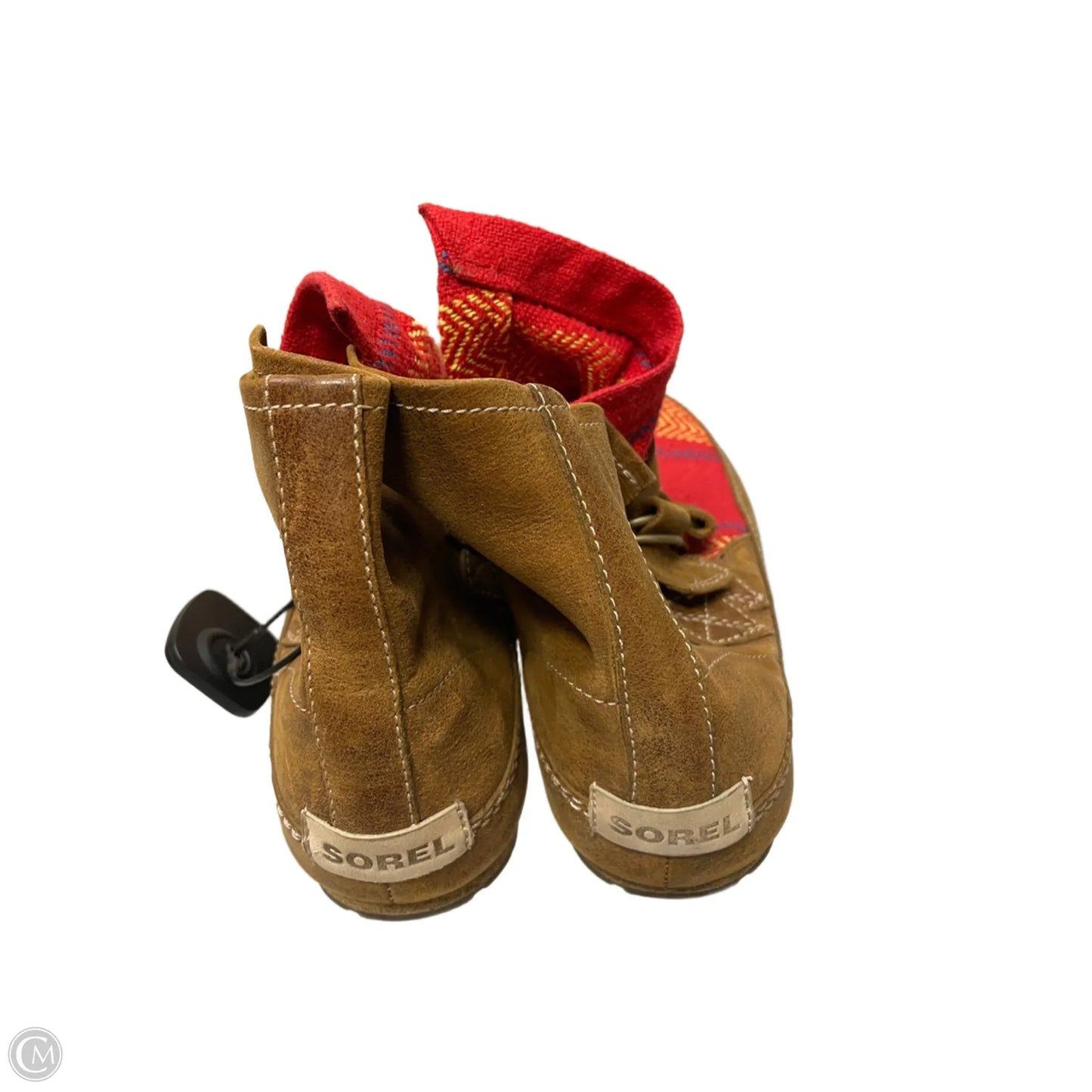 Boots Ankle Flats By Sorel In Brown & Red, Size: 7