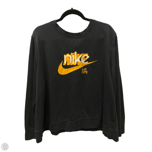 Sweatshirt Crewneck By Nike Apparel In Black, Size: 3x