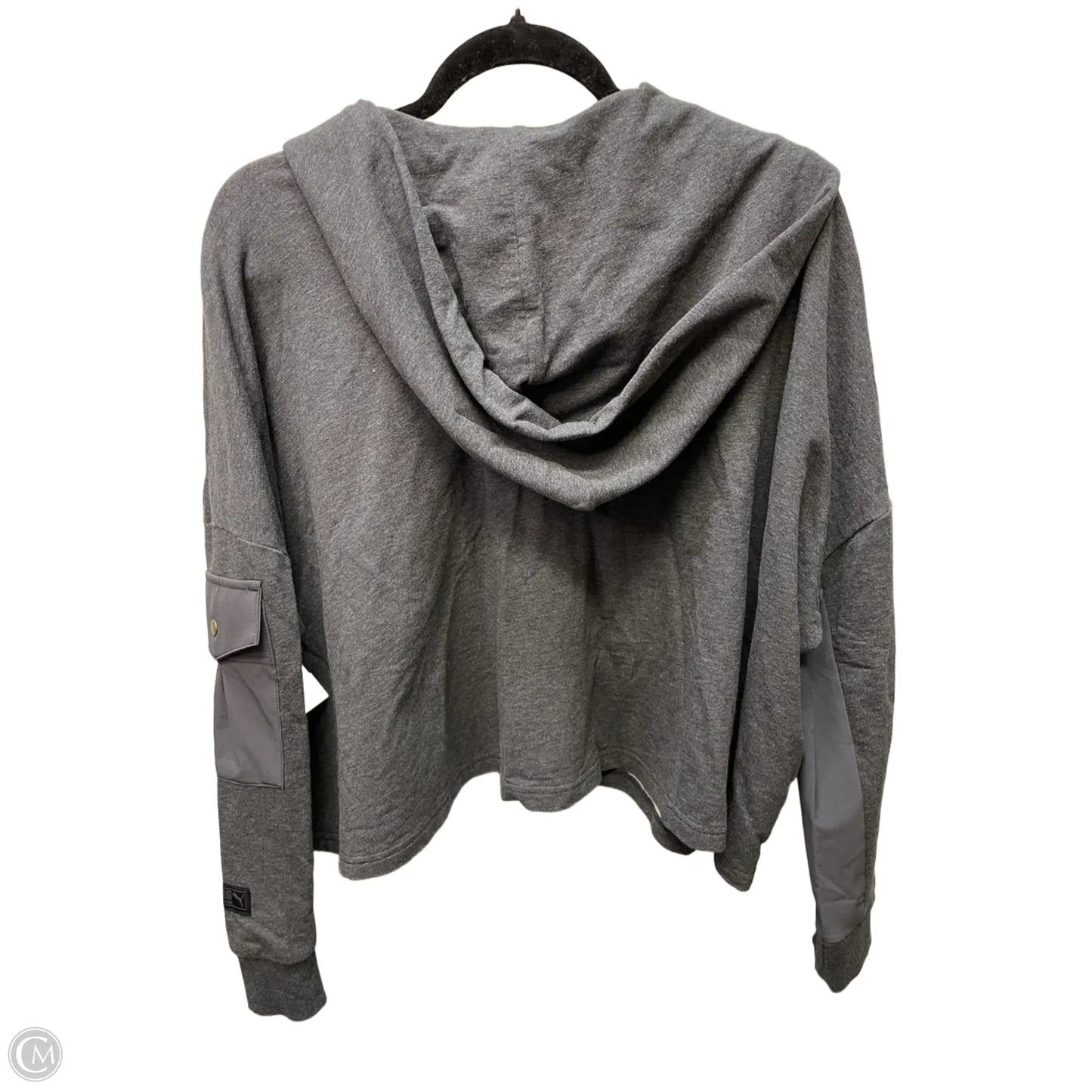 Athletic Jacket By Puma In Grey, Size: M