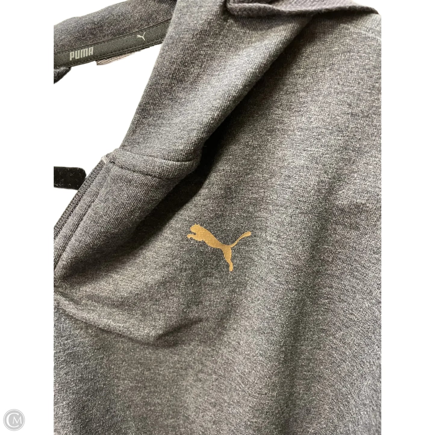 Athletic Jacket By Puma In Grey, Size: M