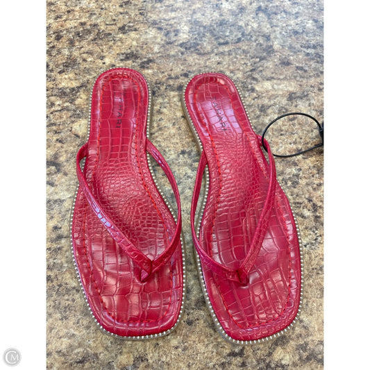Sandals Flats By Tahari By Arthur Levine In Red, Size: 7