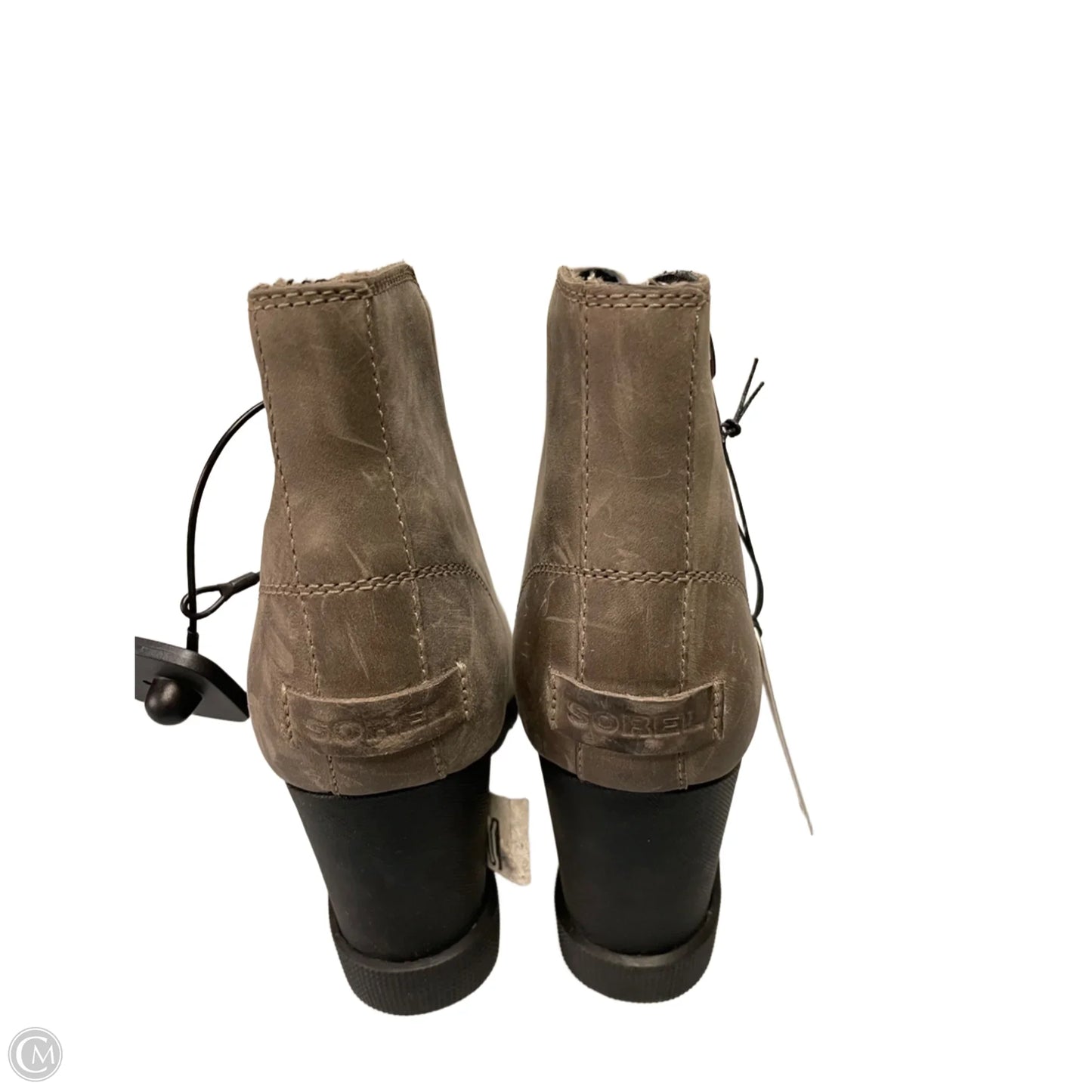 Boots Ankle Heels By Sorel In Grey, Size: 10