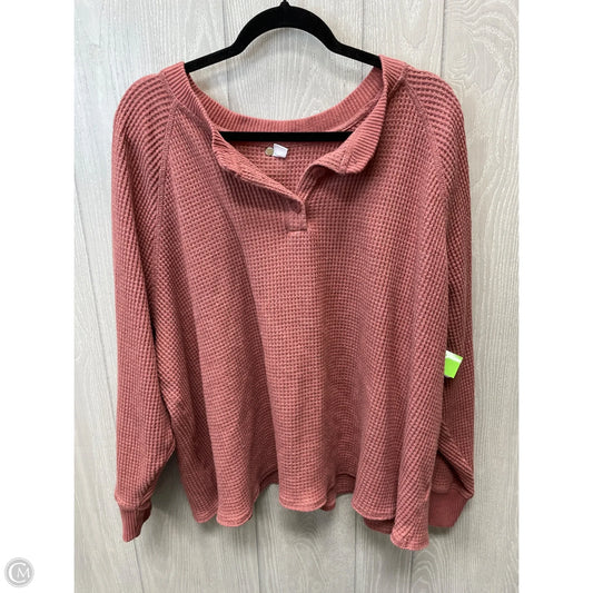 Top Long Sleeve By Old Navy In Pink, Size: 3x