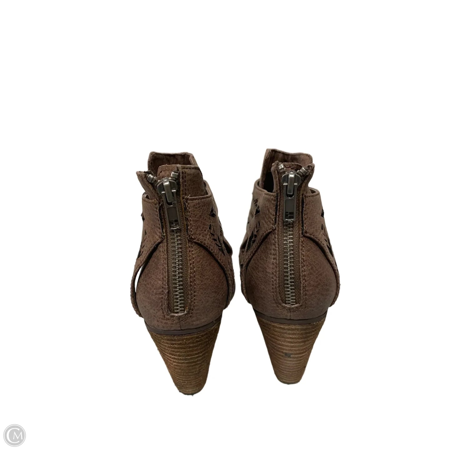 Boots Ankle Heels By Not Rated In Brown, Size: 9