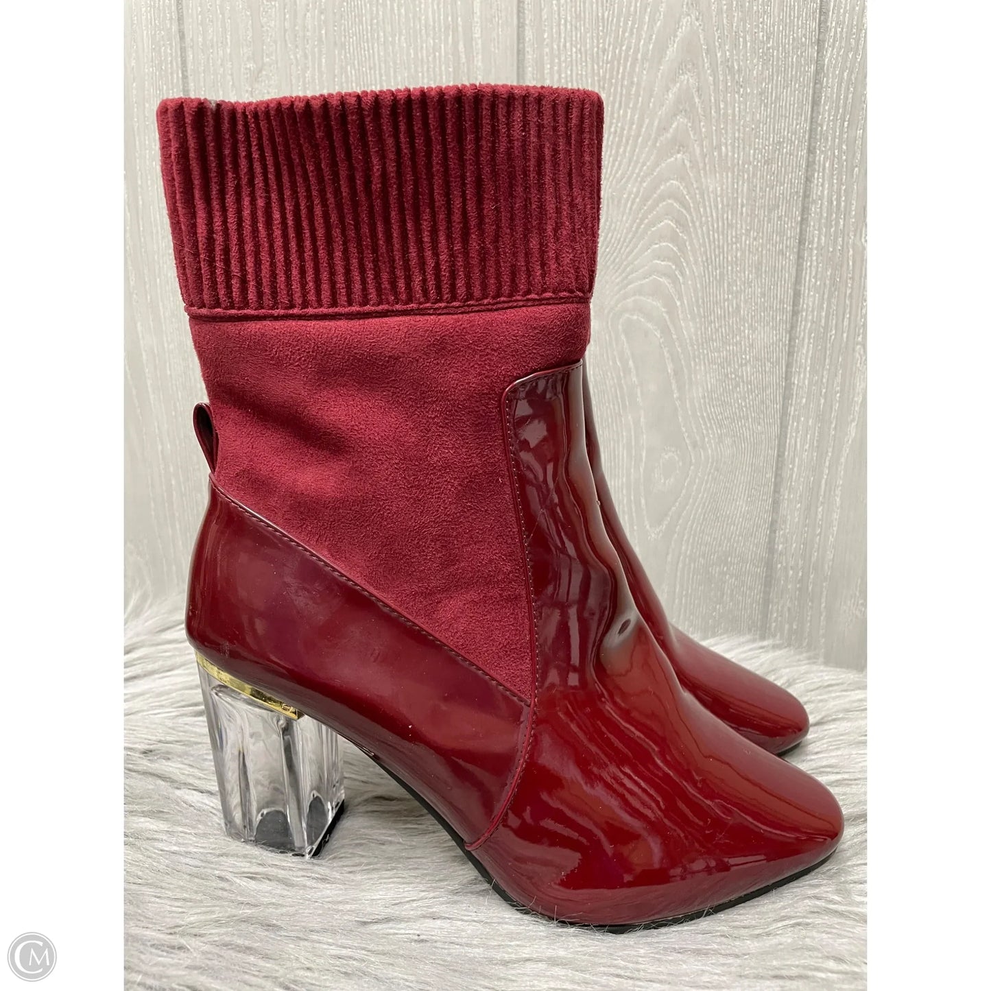 Boots Ankle Heels By Ashley Stewart In Red, Size: 9