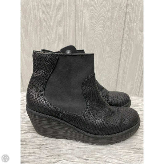 Boots Ankle Heels By Fly London In Black, Size: 9.5
