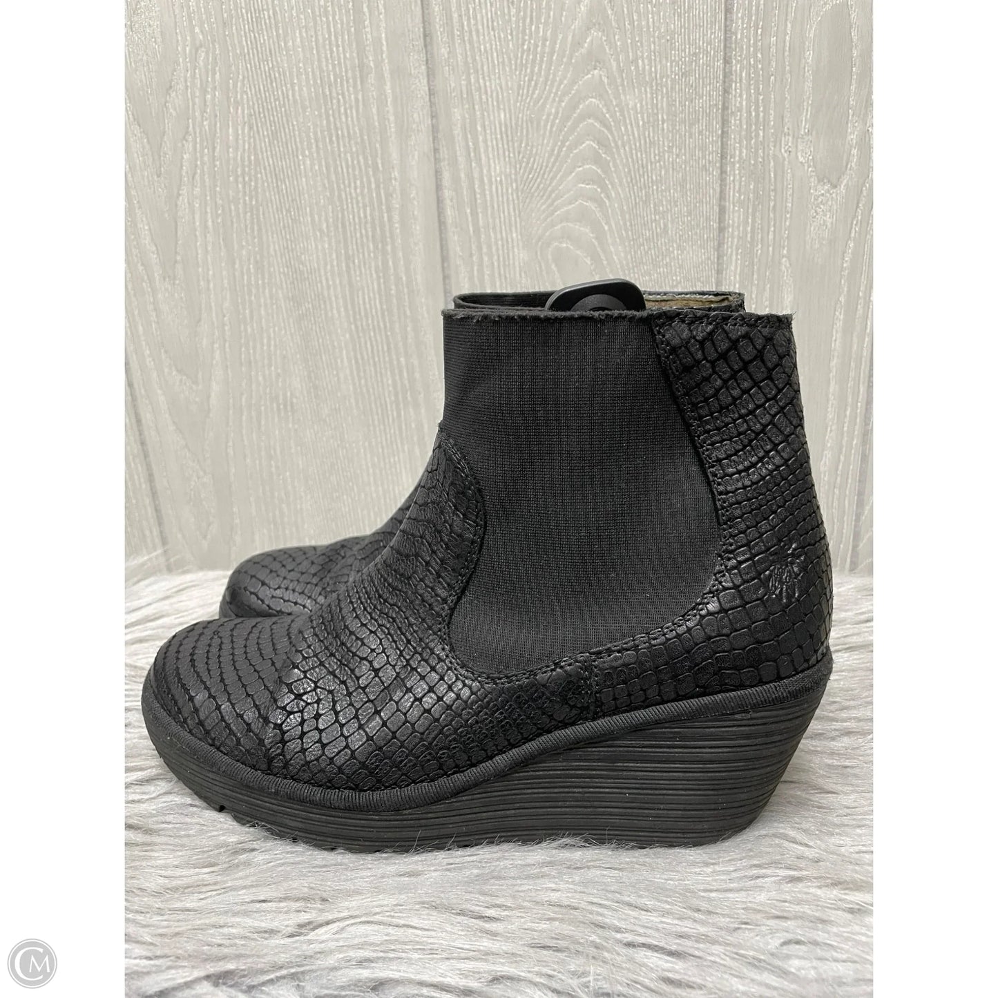 Boots Ankle Heels By Fly London In Black, Size: 9.5