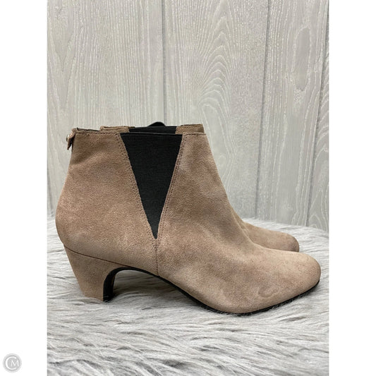 Boots Ankle Heels By Sam Edelman In Tan, Size: 9.5