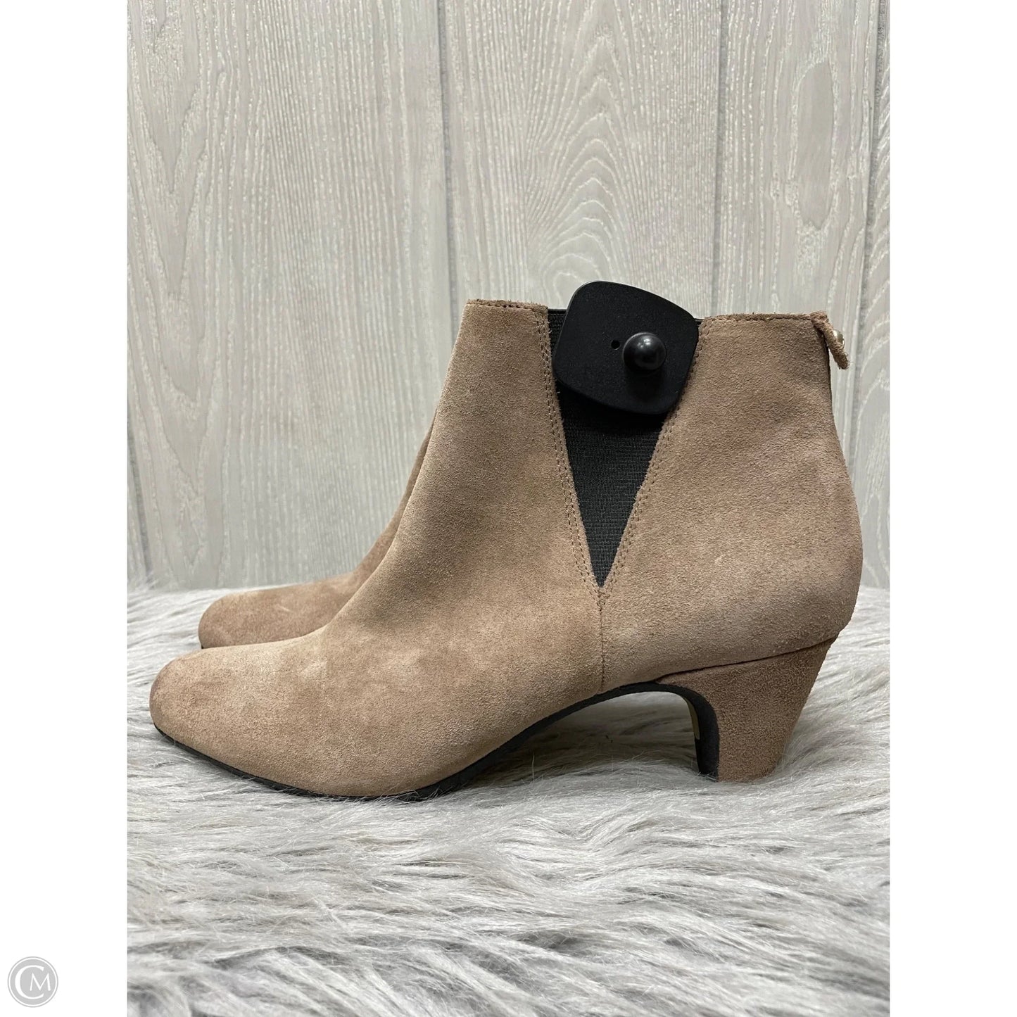 Boots Ankle Heels By Sam Edelman In Tan, Size: 9.5