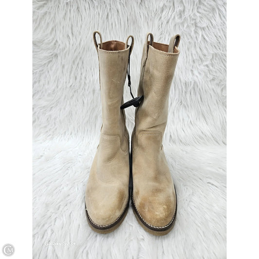 Boots Mid-calf Heels By Steve Madden In Tan, Size: 7