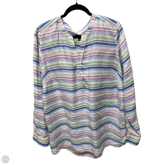 Blouse Long Sleeve By Talbots In Striped Pattern, Size: 2x