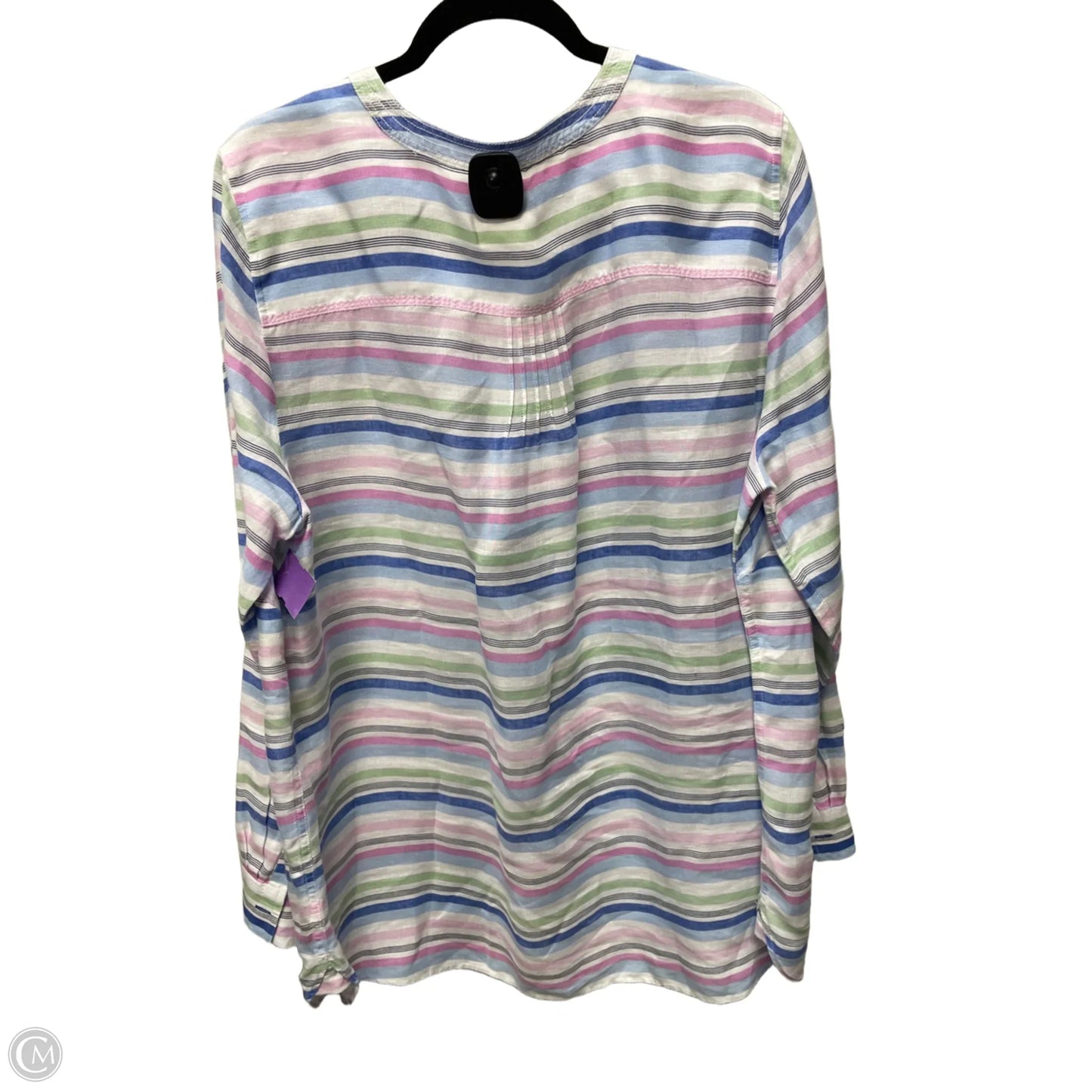 Blouse Long Sleeve By Talbots In Striped Pattern, Size: 2x