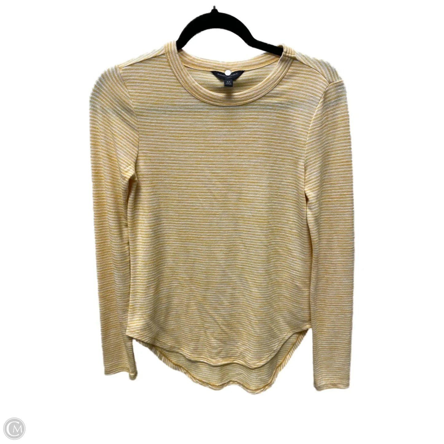 Top Long Sleeve By Banana Republic In Striped Pattern, Size: Xs