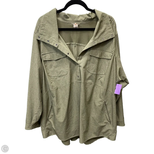 Jacket Windbreaker By Duluth Trading In Green, Size: 2x