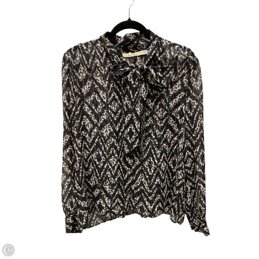 Blouse Long Sleeve By marie oliver In Animal Print, Size: M