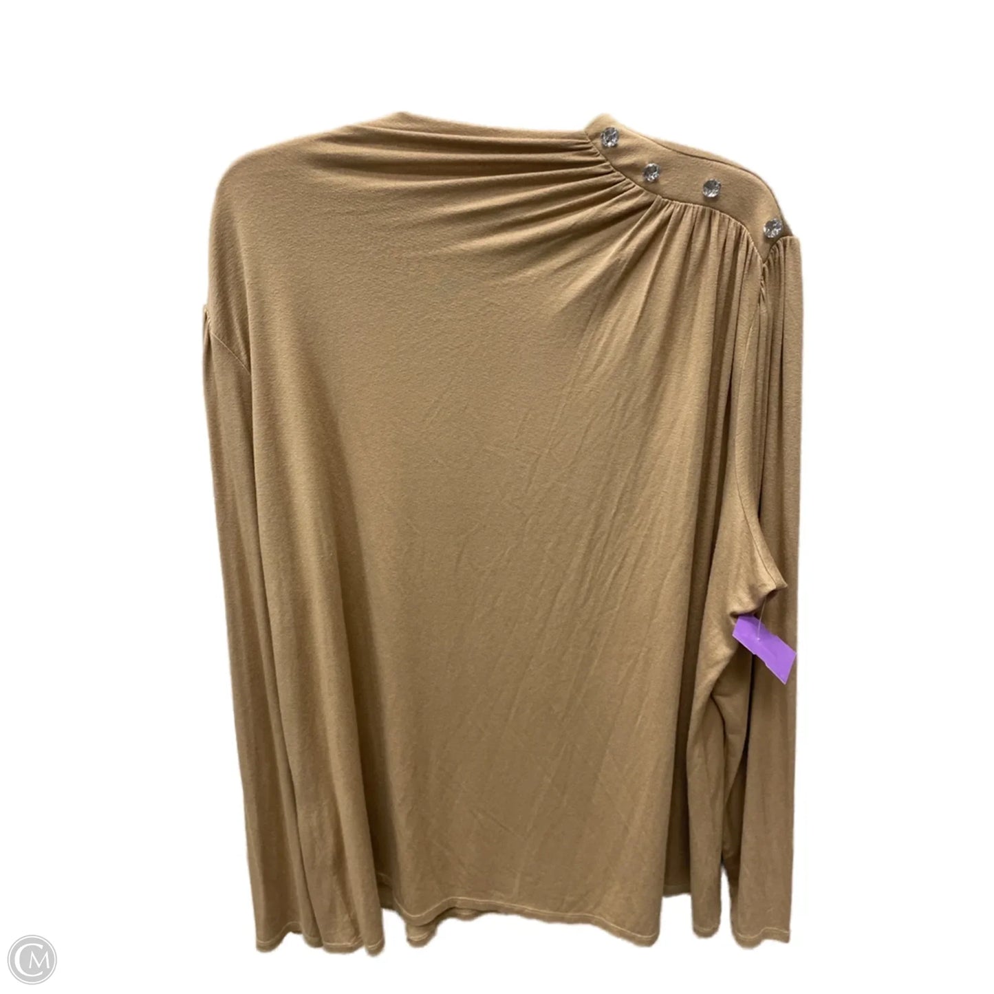 Top Long Sleeve By Lane Bryant In Tan, Size: 2x
