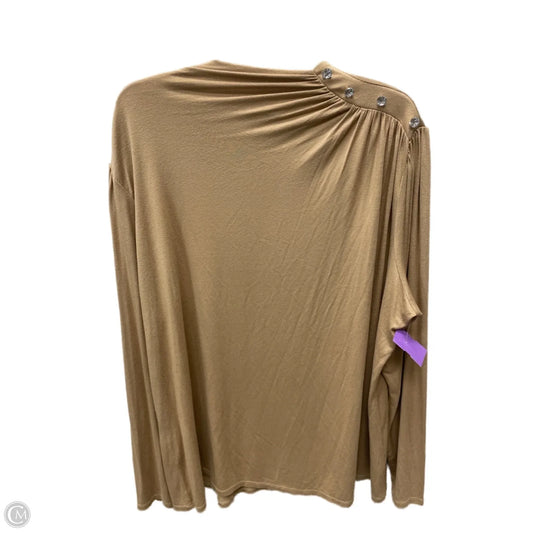 Top Long Sleeve By Lane Bryant In Tan, Size: 2x