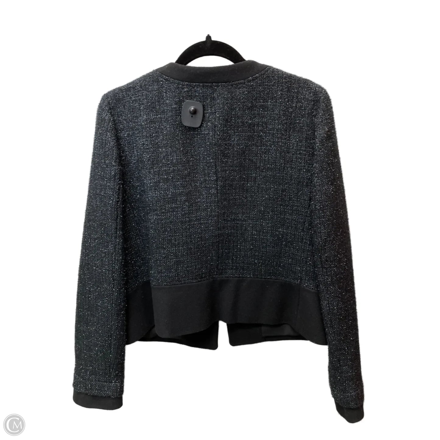 Blazer By Ann Taylor In Black & Blue, Size: M