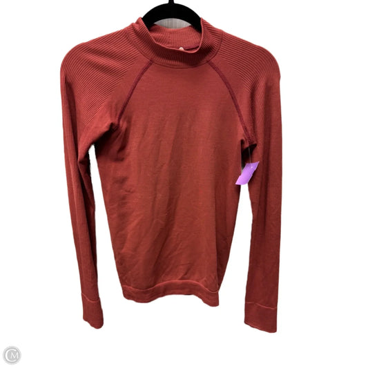 Athletic Top Long Sleeve Crewneck By Lululemon In Red, Size: S