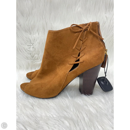 Boots Ankle Heels By Ana In Brown, Size: 11