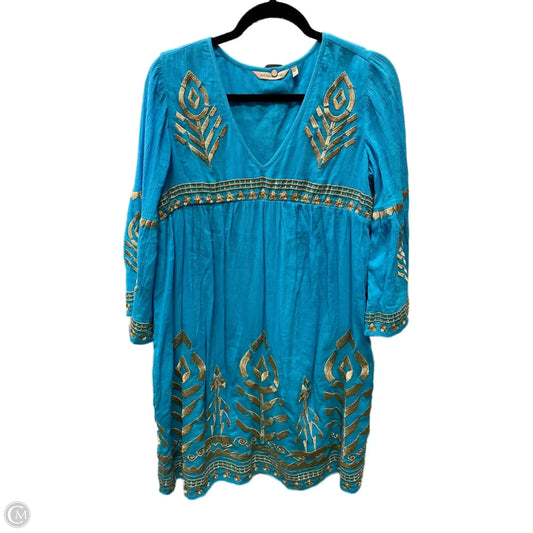 Dress Casual Short By Soft Surroundings In Blue & Gold, Size: Xs