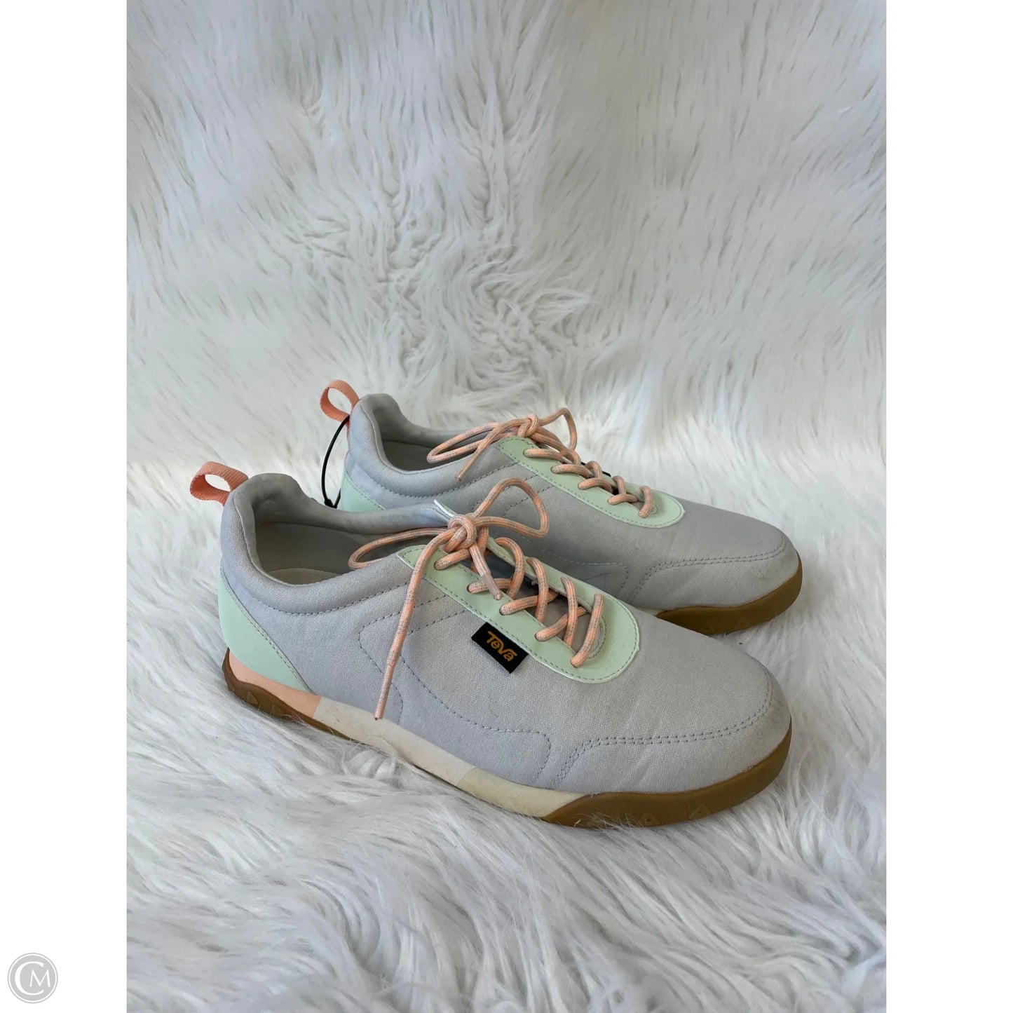 Shoes Sneakers By Teva In Grey & Orange, Size: 7