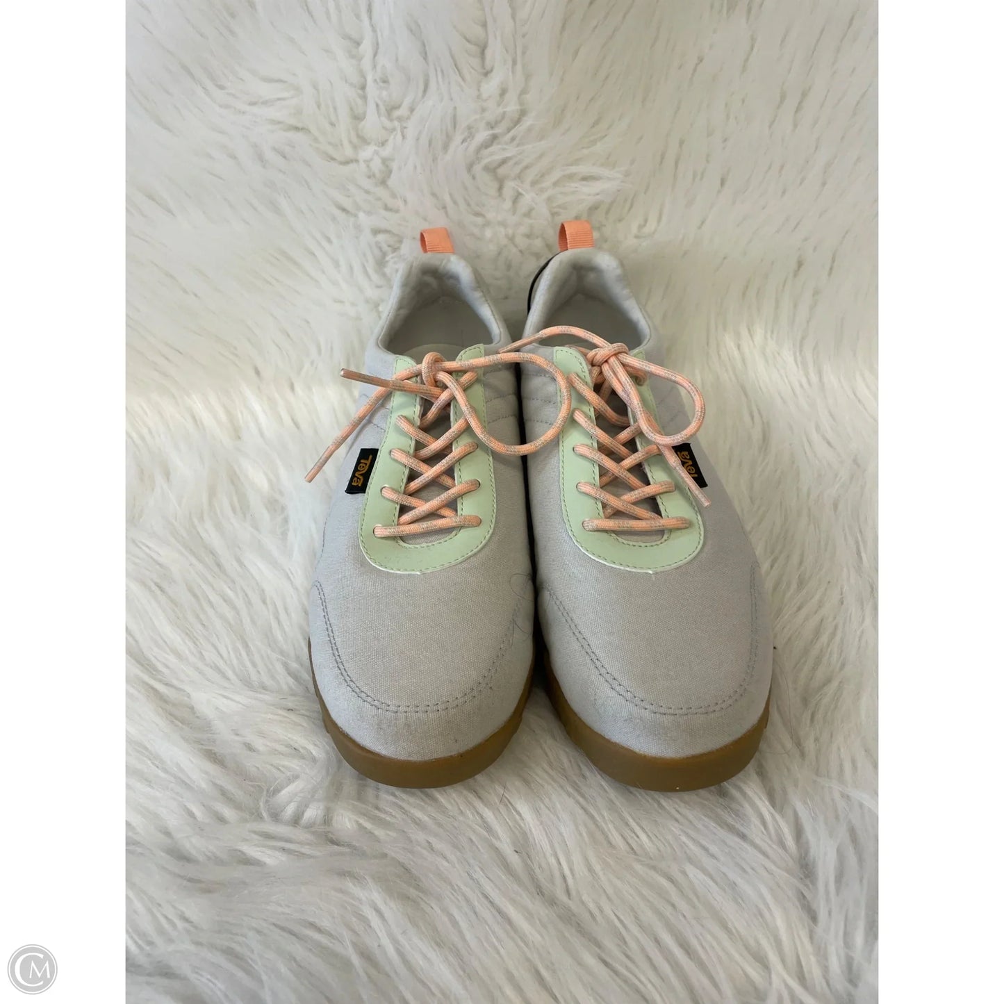 Shoes Sneakers By Teva In Grey & Orange, Size: 7