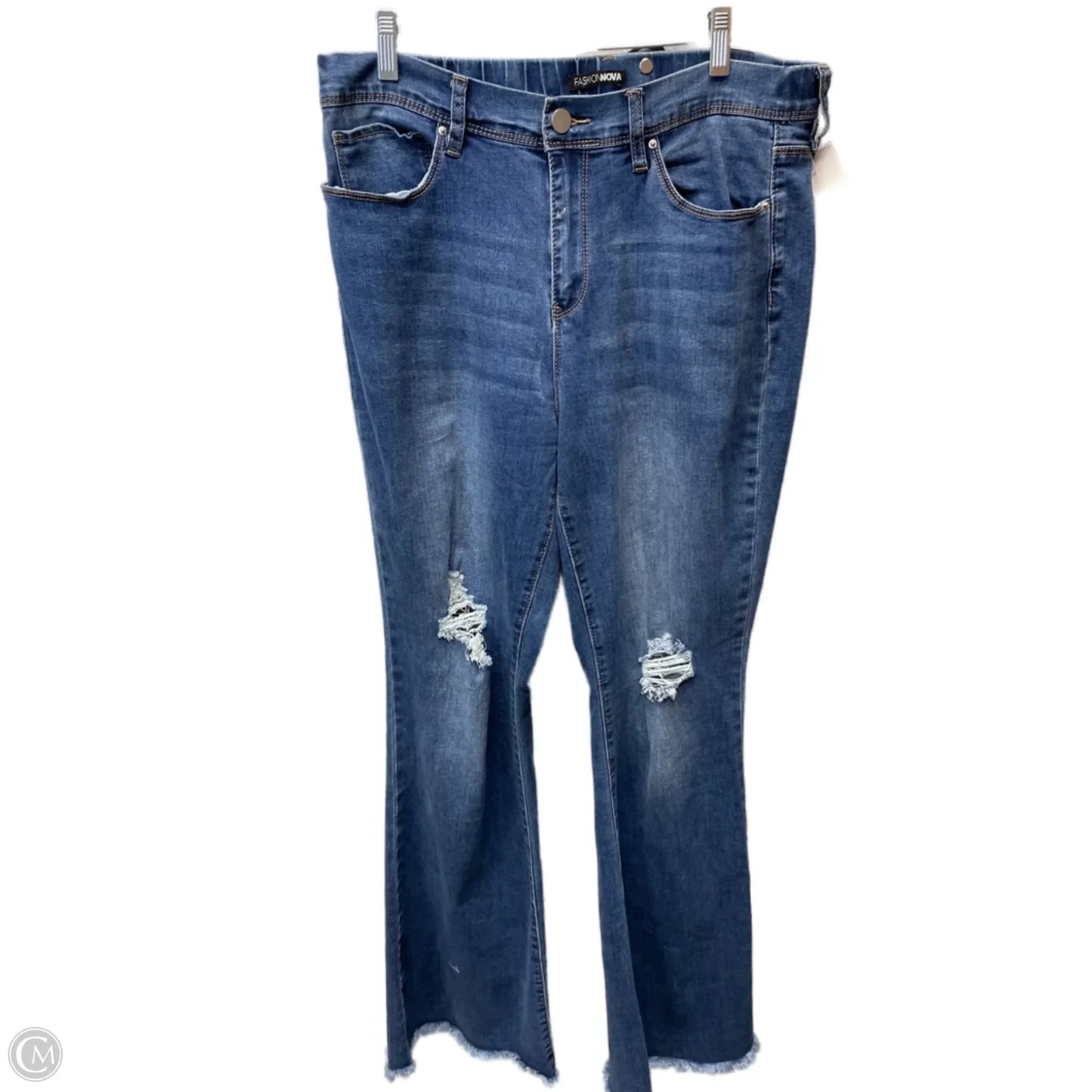 Jeans Flared By Fashion Nova In Blue Denim, Size: 16