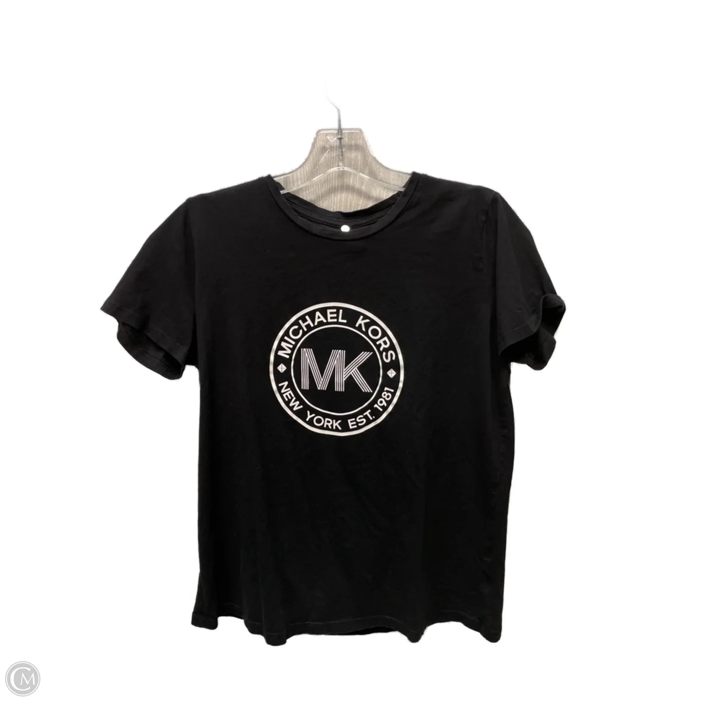 Top Short Sleeve Designer By Michael Kors In Black, Size: M
