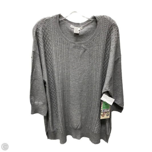 Sweater By Clothes Mentor In Grey, Size: 3x