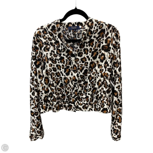 Top Long Sleeve By Rachel Roy In Animal Print, Size: M