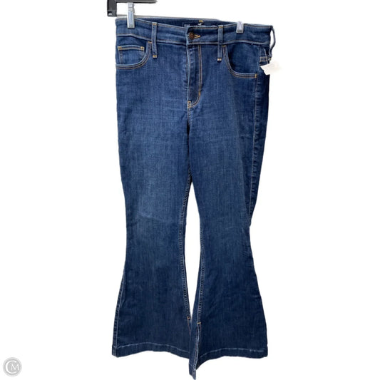 Jeans Flared By Hollister In Blue Denim, Size: 4