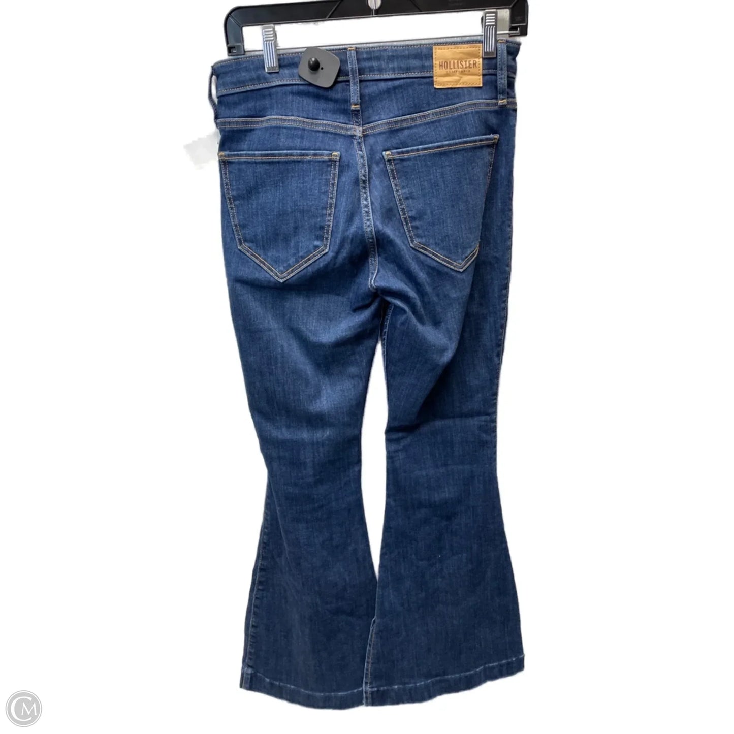 Jeans Flared By Hollister In Blue Denim, Size: 4
