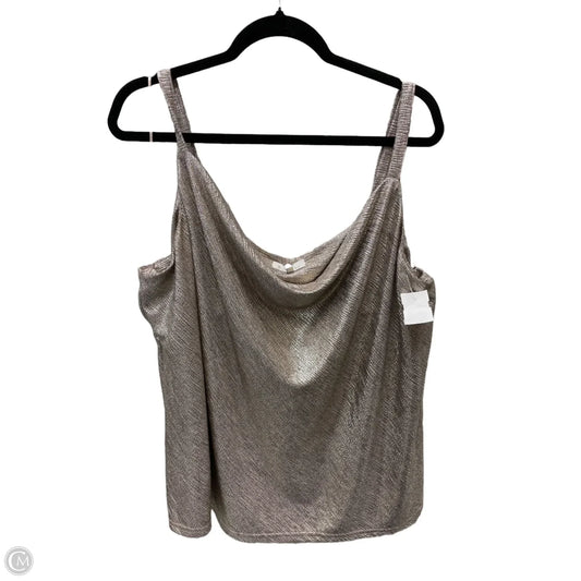 Top Sleeveless By Skies Are Blue In Gold, Size: 2x
