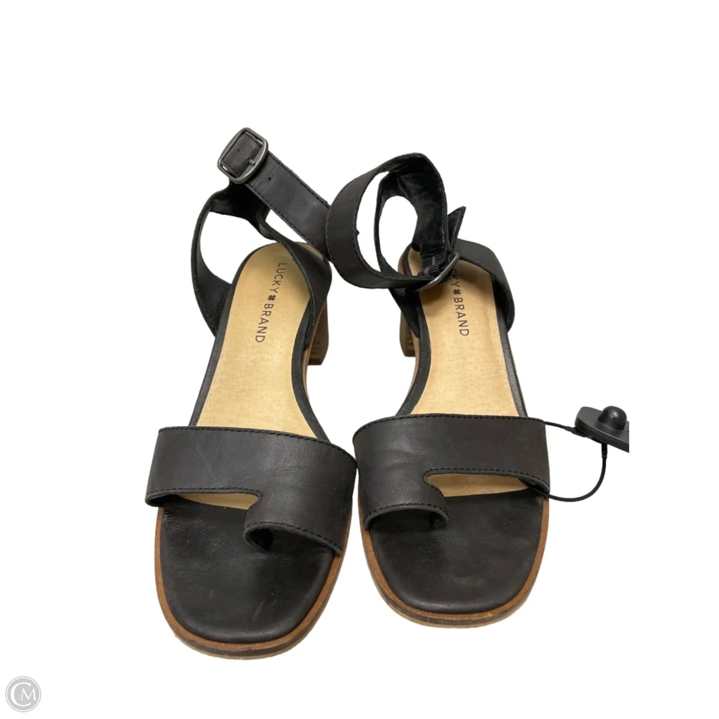 Sandals Heels Block By Lucky Brand In Black, Size: 8