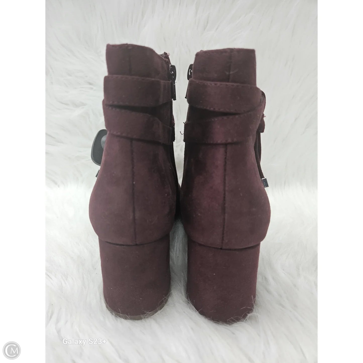 Boots Ankle Heels By Kelly And Katie In Maroon, Size: 11
