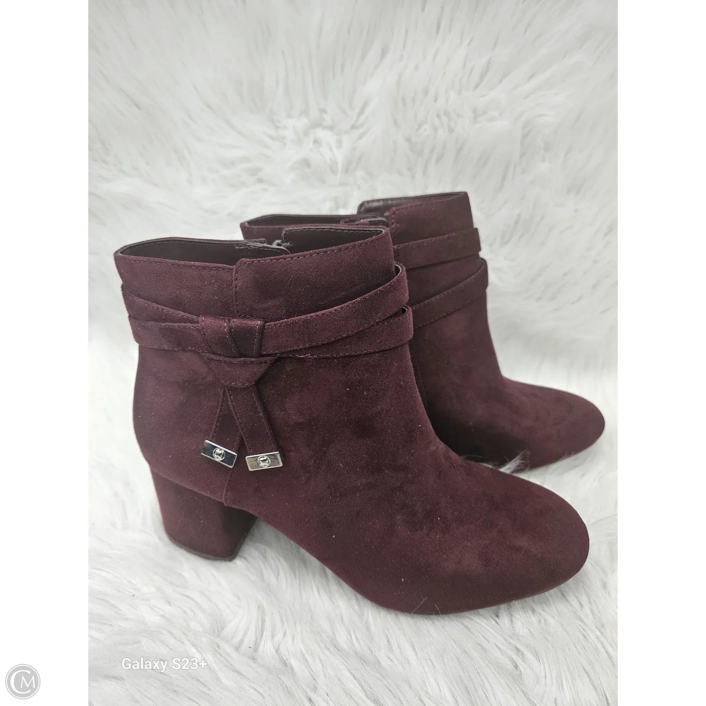 Boots Ankle Heels By Kelly And Katie In Maroon, Size: 11