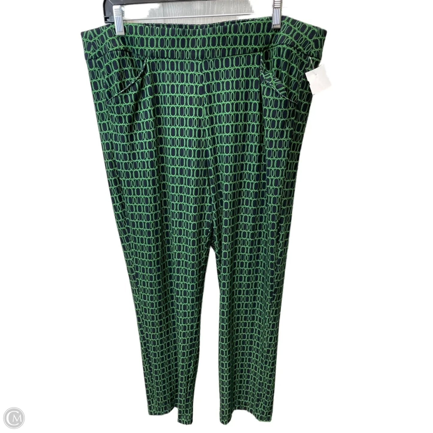 Pants Wide Leg By Chicos In Blue & Green, Size: 16