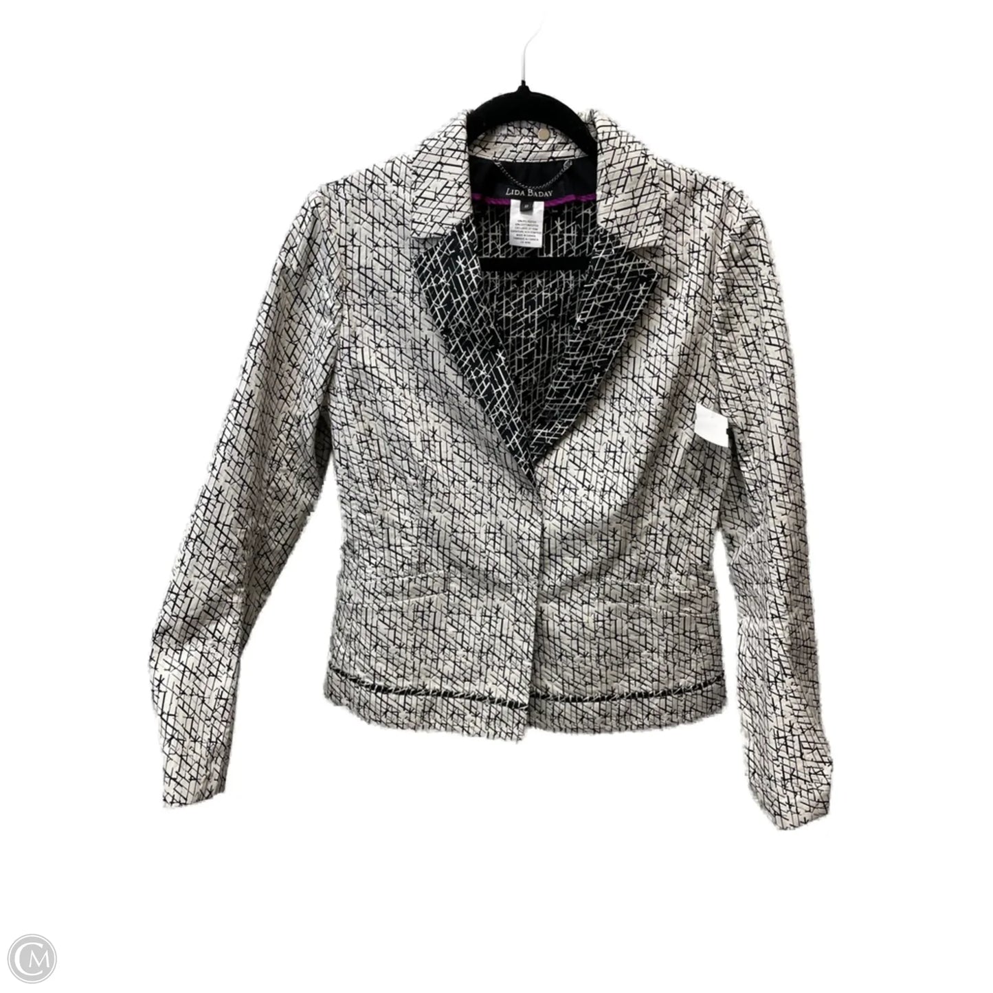 Blazer By lida baday In Black & Cream, Size: M