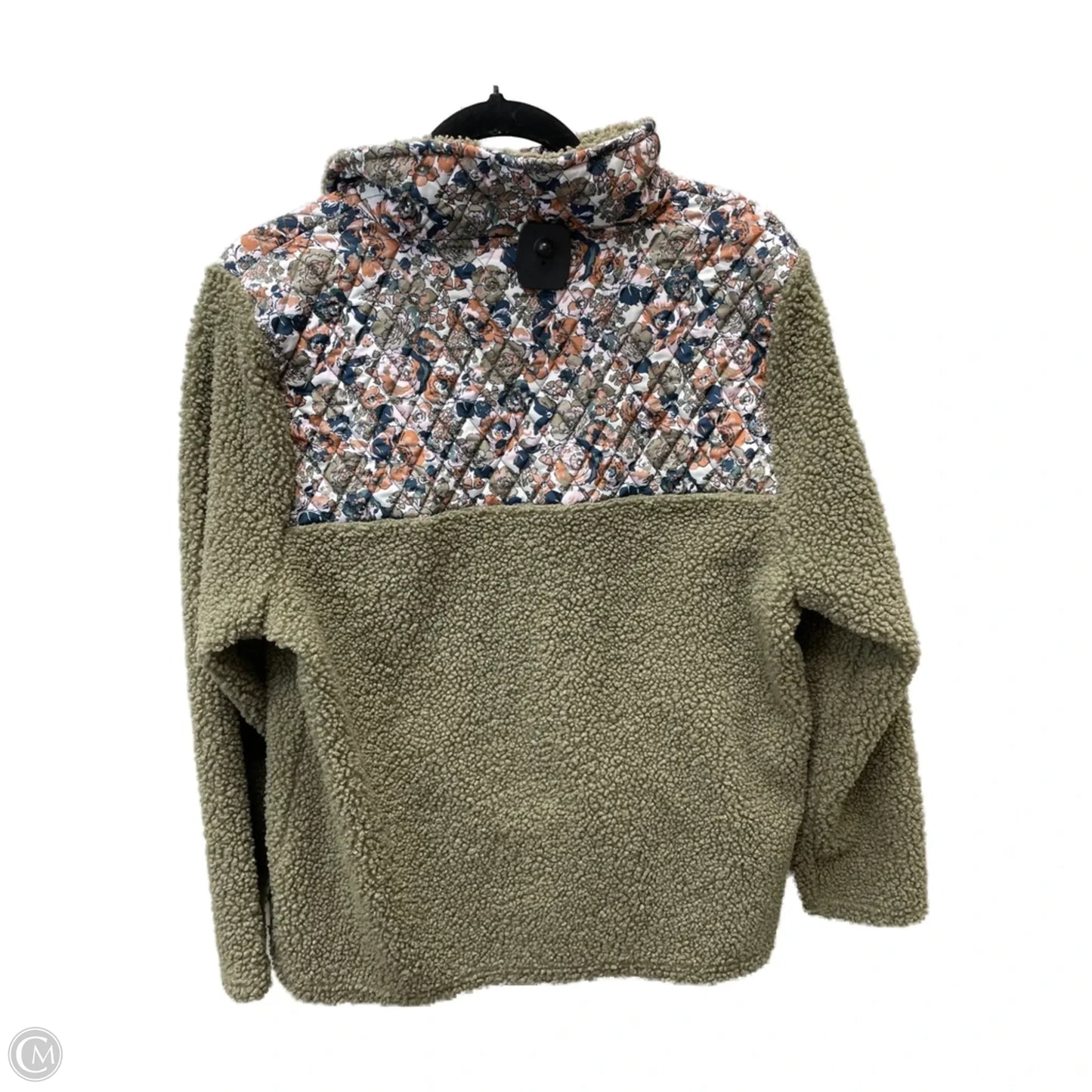 Jacket Faux Fur & Sherpa By Vera Bradley In Green & Pink, Size: L