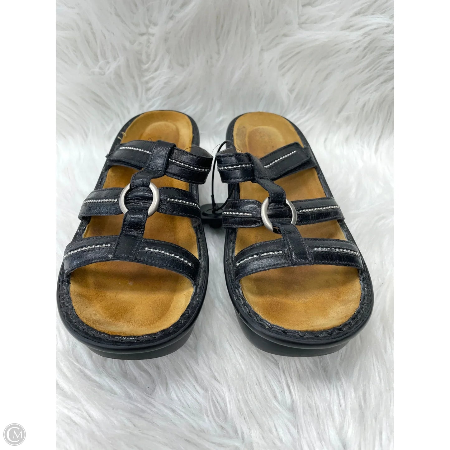 Sandals Heels Wedge By Naot In Black, Size: 10