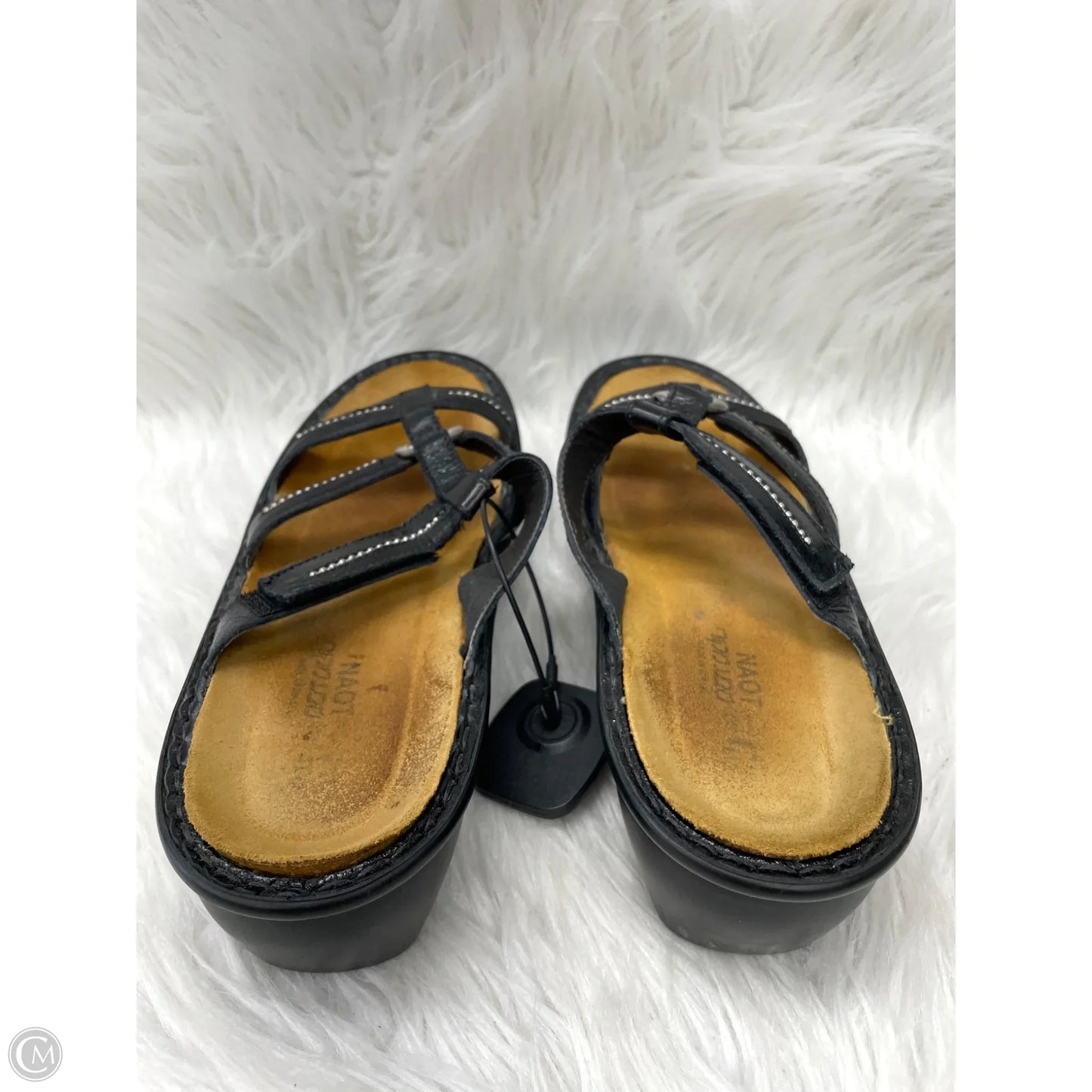 Sandals Heels Wedge By Naot In Black, Size: 10