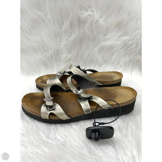 Sandals Heels Wedge By Naot In Gold, Size: 10