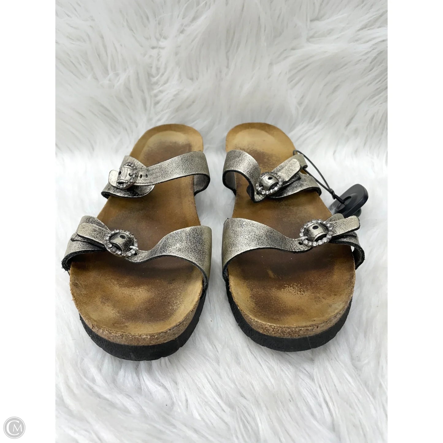 Sandals Heels Wedge By Naot In Gold, Size: 10