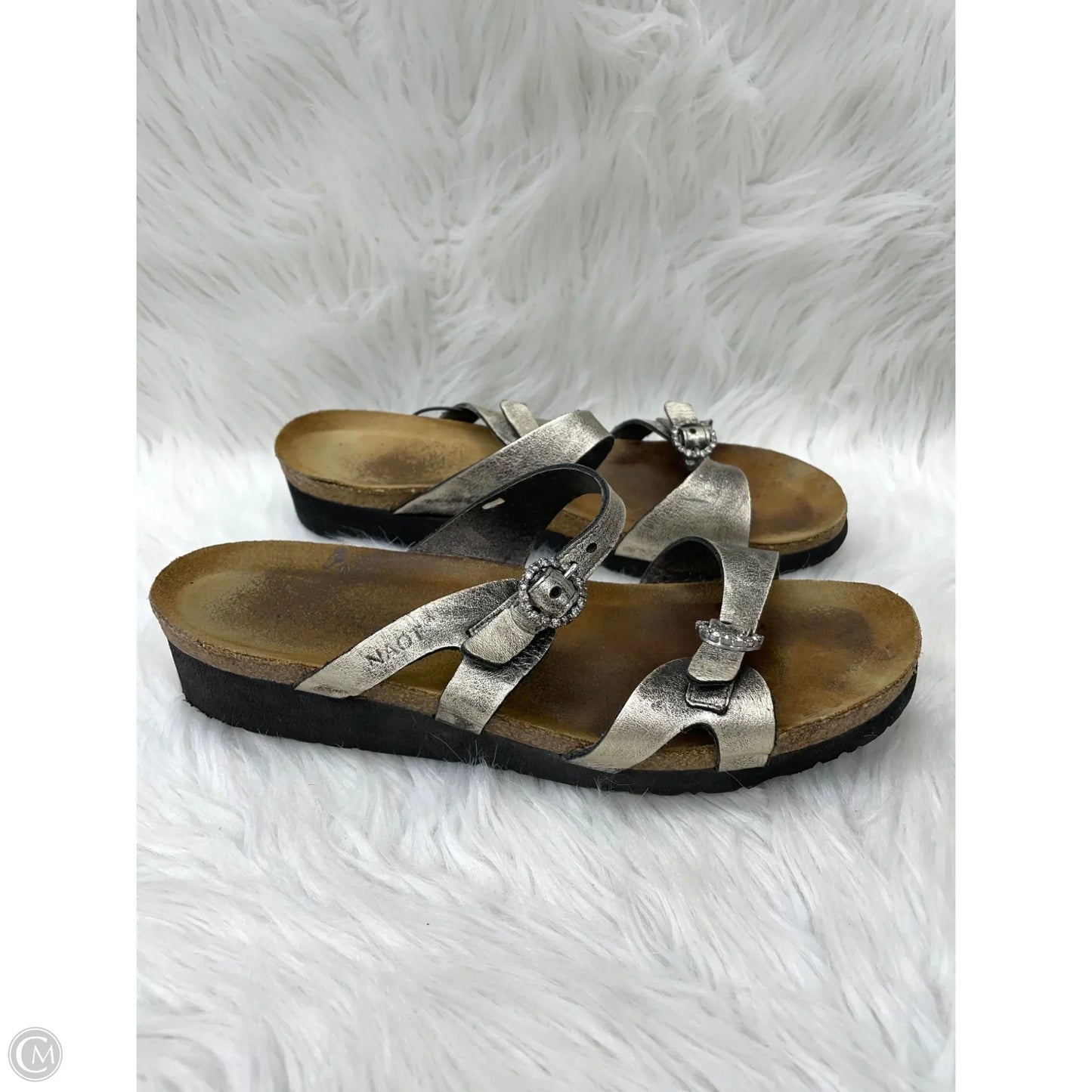 Sandals Heels Wedge By Naot In Gold, Size: 10