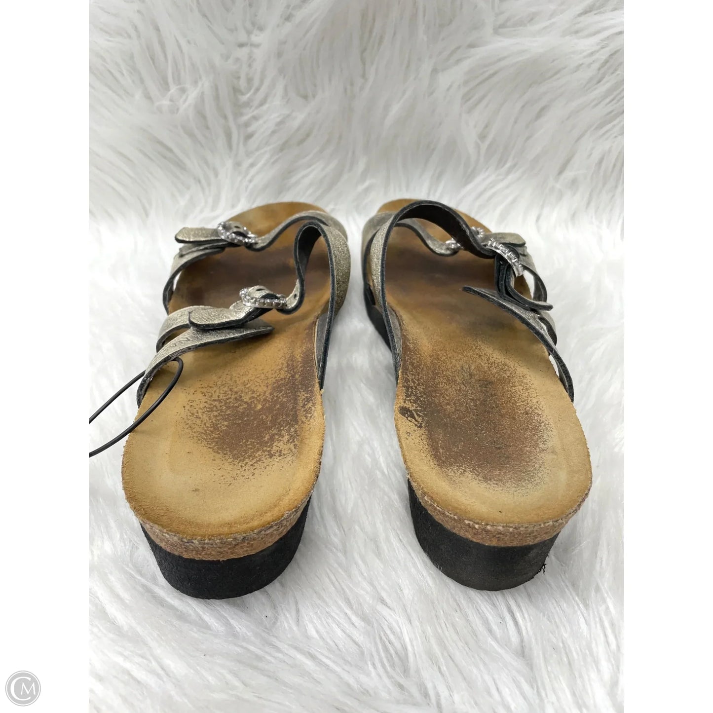 Sandals Heels Wedge By Naot In Gold, Size: 10